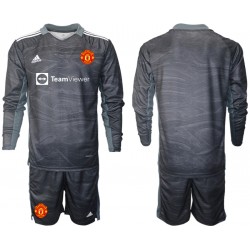 Camisola Manchester United Guarda-redes Criança Equipamento Segundo 2021-2022 Manga Comprida
